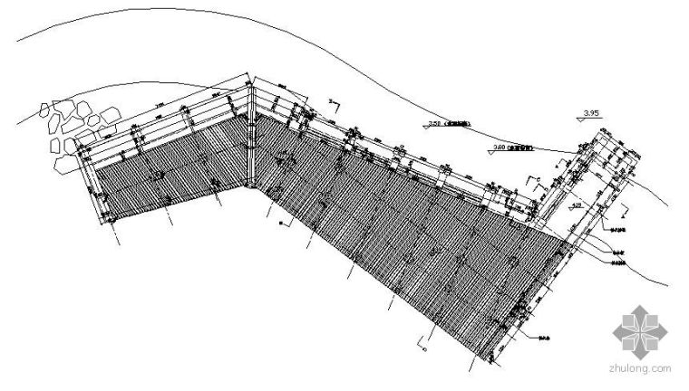 木平台CAD详图资料下载-木栈台施工详图