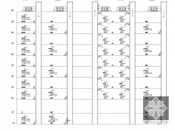 [江苏]培训中心教学楼空调通风及防排烟系统设计施工图（集中冷热源 大样图多）-防排烟系统流程图