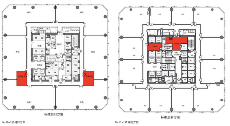 建筑竖向核心筒资料下载-超高层办公建筑核心筒设计研究