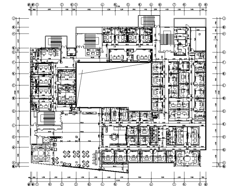 工业风M-SHOW时尚KTV空间设计施工图（附效果图）-平面尺寸图
