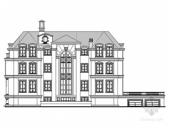 新法式立面风格资料下载-[江苏]三层新古典法式高端独栋别墅设计施工图