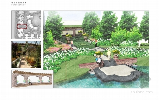 [四川]托斯卡纳风格别墅区中庭水景公园景观设计方案-平面图