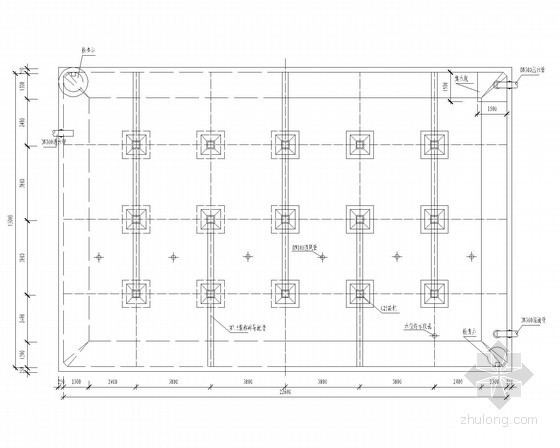 水池柱帽资料下载-1000立方米矩形蓄水池施工图