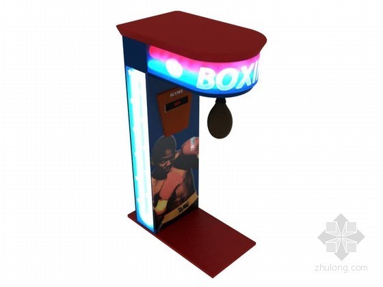 游戏机su模型资料下载-拳击游戏机3D模型下载