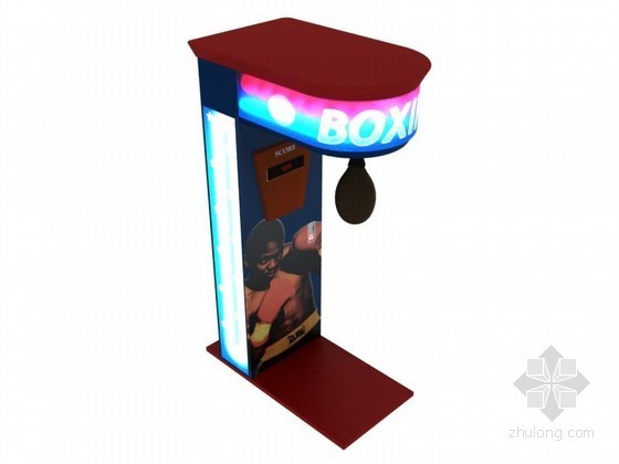 VR体验机游戏体验资料下载-拳击游戏机3D模型下载
