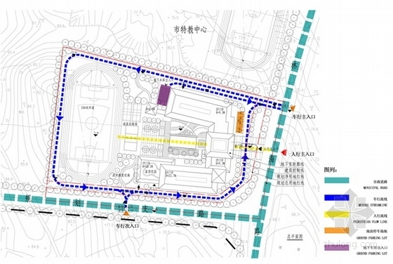 [安徽]6层传统徽派残疾人康复中心建筑设计方案文本-6层传统徽派残疾人康复中心建筑分析图