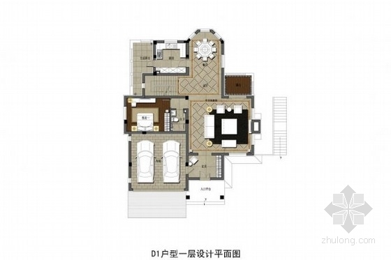 新中式别墅设计意向图资料下载-[沈阳]新中式风格双层别墅深化设计方案