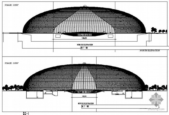 上海保利大剧院建筑结构材料资料下载-某壳体大剧院结构图