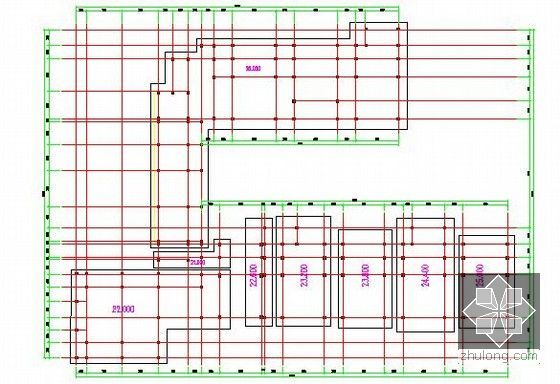 [山东]幼儿园新建教学楼及室外配套工程预算书(含施工图纸)-基础平面布置图