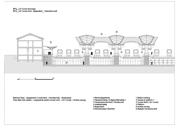奥地利格拉茨火车站重建剖面图-奥地利格拉茨火车站重建第34张图片