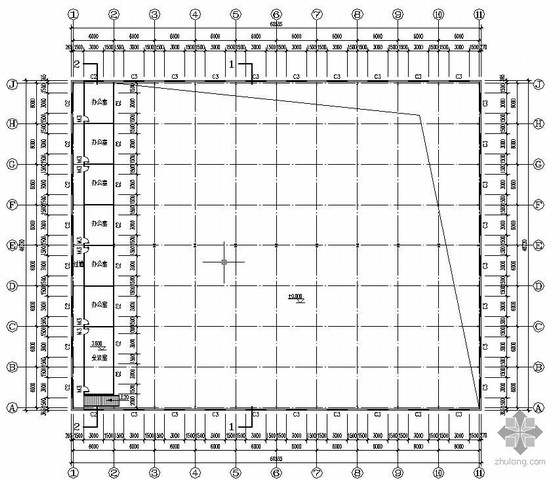 楼梯钢结构施工资料下载-某带夹层的钢结构厂房全套结构施工图