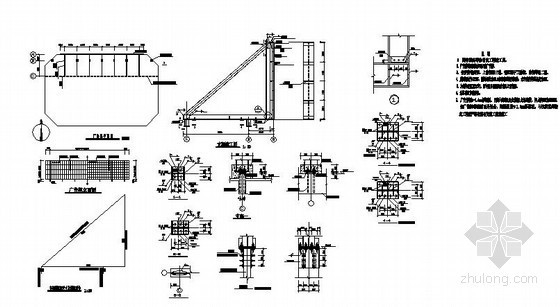 广告牌支架施工方案资料下载-某支架广告牌节点构造详图