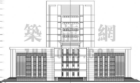 图书馆建筑设计CAD图纸资料下载-某图书馆建筑设计方案