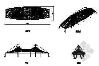 钢结构伞形小品资料下载-膜结构及钢结构设计整套图