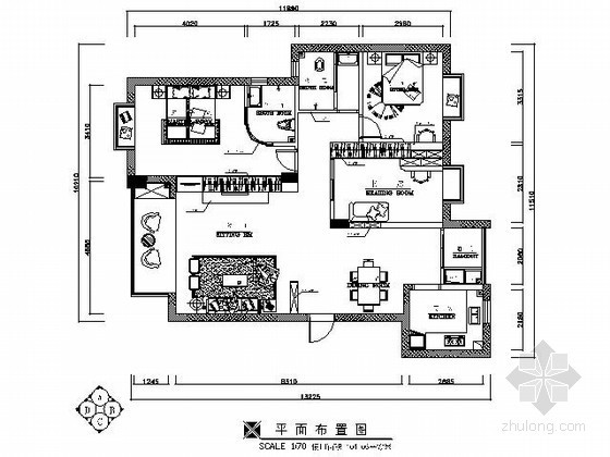 100平方米cad资料下载-100平米现代三室两厅装修图（含效果）