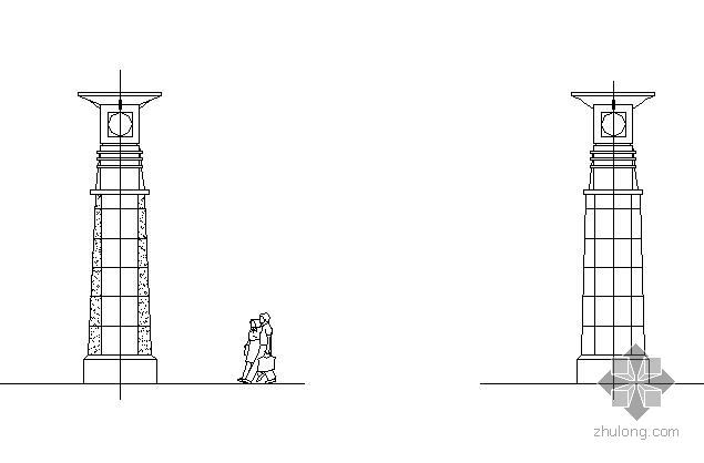 特色灯柱详图资料下载-特色景观灯柱做法详图