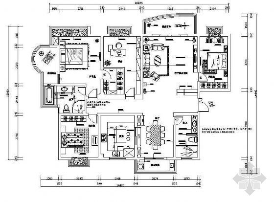 深圳家装施工图全套资料下载-某室内家装施工图