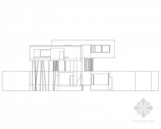 别墅园林CAD图资料下载-巴黎某知名别墅建筑CAD图