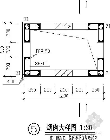 烟囱节点大样资料下载-异形柱框架结构墙体节点构造详图