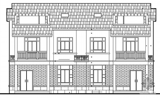 新农村二层住宅楼施工图资料下载-[当阳市]某社会主义新农村民居住宅楼套图（5套）