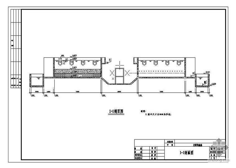 成都某造纸厂供水工程双阀快滤池图纸_2