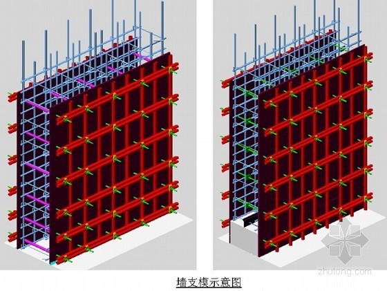 木模板圆柱CAD资料下载-[浙江]商业楼地下室木胶合板模板施工方案