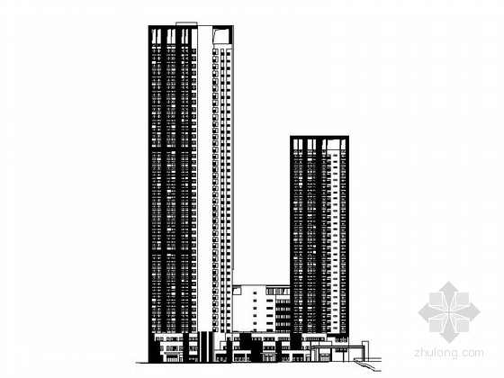 现代小公寓装修施工图资料下载-[重庆]某四十六层酒店式公寓建筑施工图（161米）