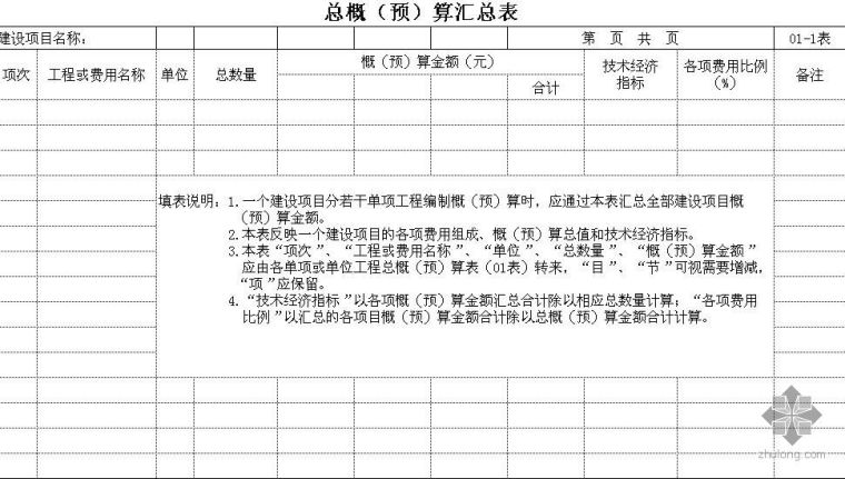 公路工程概预算excel资料下载-公路工程概预算表格（excel版）