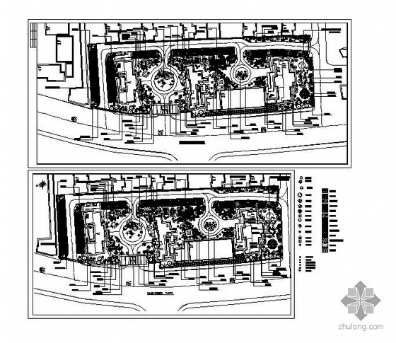 绿化种植平面图资料下载-某专家公寓绿化平面图