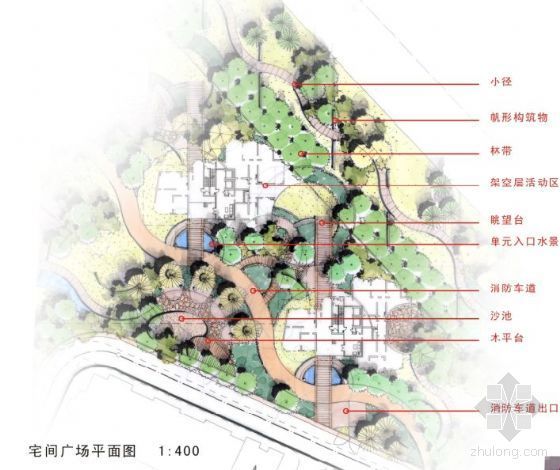 项目总施工设计方案资料下载-天津某重建项目景观设计方案