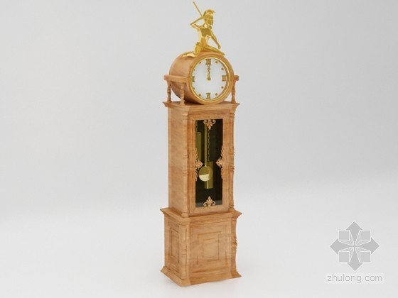 时钟3d模型资料下载-欧式古典时钟