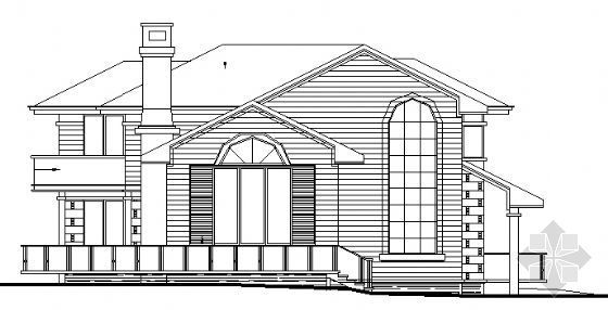 二层独栋小型别墅资料下载-某二层小型别墅建筑方案图