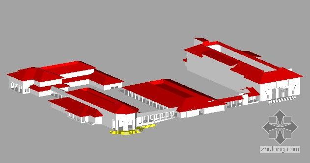 三维立体图图片资料下载-某商业街总平面图（三维立体图）