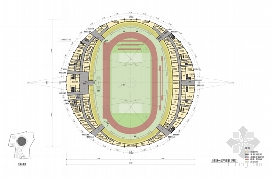 [甘肃]大型体育馆建筑项目设计方案文本-大型体育馆建筑项目设计方案平面图