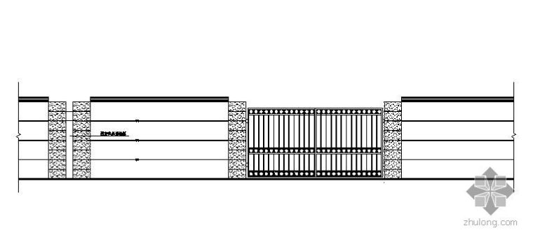 铸铁围栏cad图资料下载-围栏设计立面图