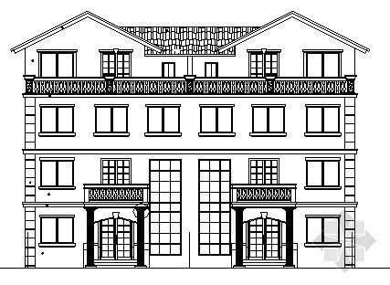 四层别墅宅建筑施工图资料下载-某四层联排别墅建筑施工图