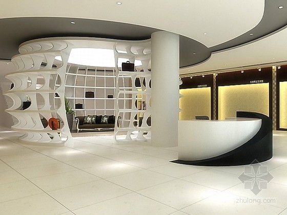 精品店立面案例效果图资料下载-男士精品店3D模型下载