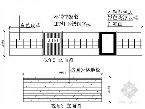 [毕业设计]某展厅装修施工图含效果图-立面 