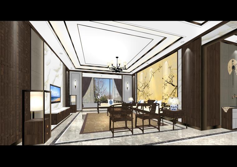 五星级酒店整套资料下载-中式户型室内整套模型设计（2017年资料）