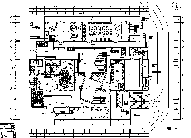 [江苏]科教产业园办公空间设计施工图（附效果图）-一层平面图