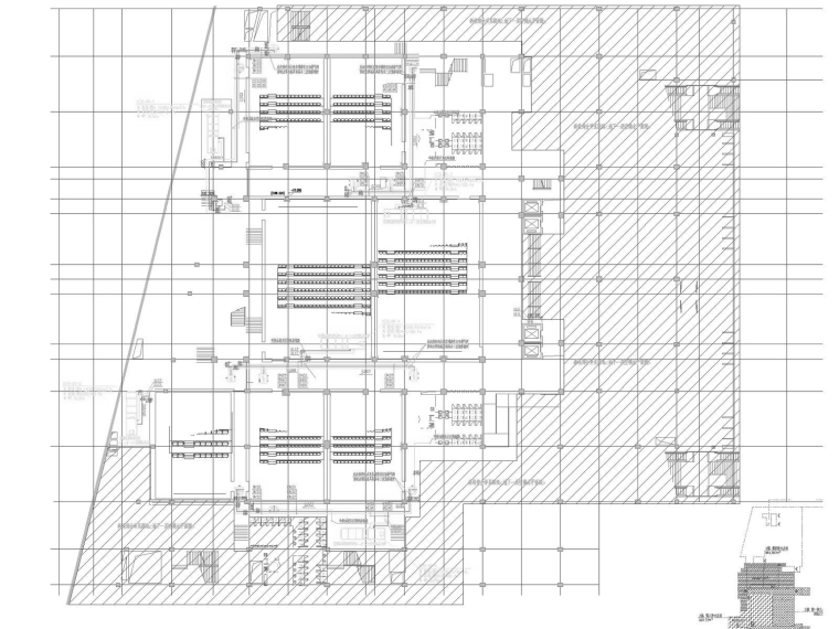 [贵州]高层商业办公娱乐综合体暖通全系统设计施工图（机房设计）-影院负一层空调水平面图.jpg