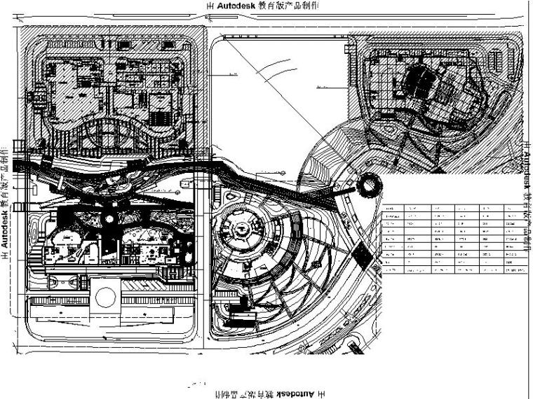 cad圆形花坛施工图资料下载-[浙江]妇青幼中心及文化中心景观施工图