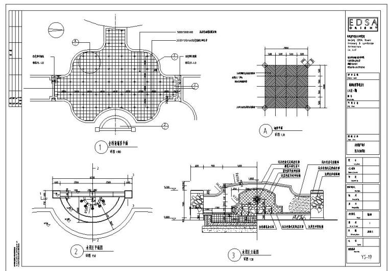 太平洋城环境景观施工图设计（包含35个​CAD）-水池详图