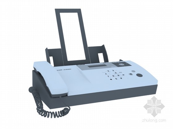 3d模型电话机资料下载-电话传真3D模型下载