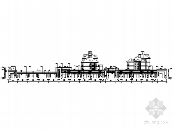 [北京]5层现代风格公寓建筑设计施工图 （国内知名地产）-5层现代风格公寓建筑设计立面图