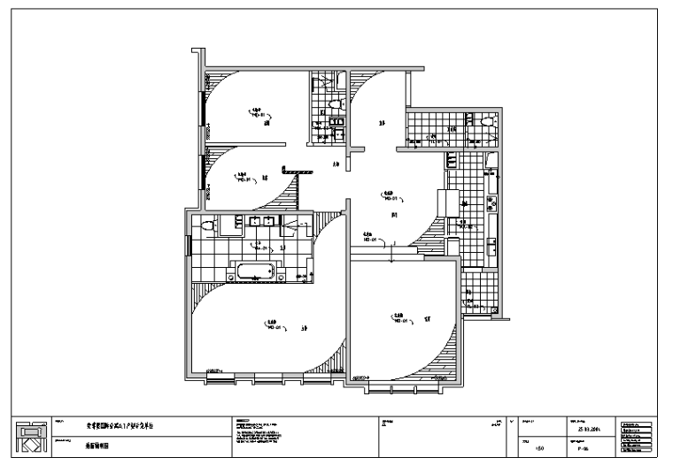 住宅室内现代风格资料下载-北京荣尊堡现代风格室内设计施工图纸