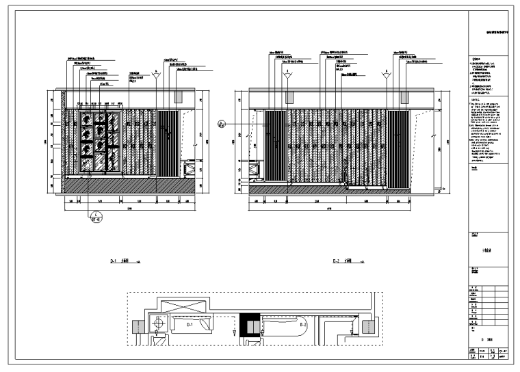 三明杜尚大厅室内装修设计CAD施工图（含32张图纸）-立面图3