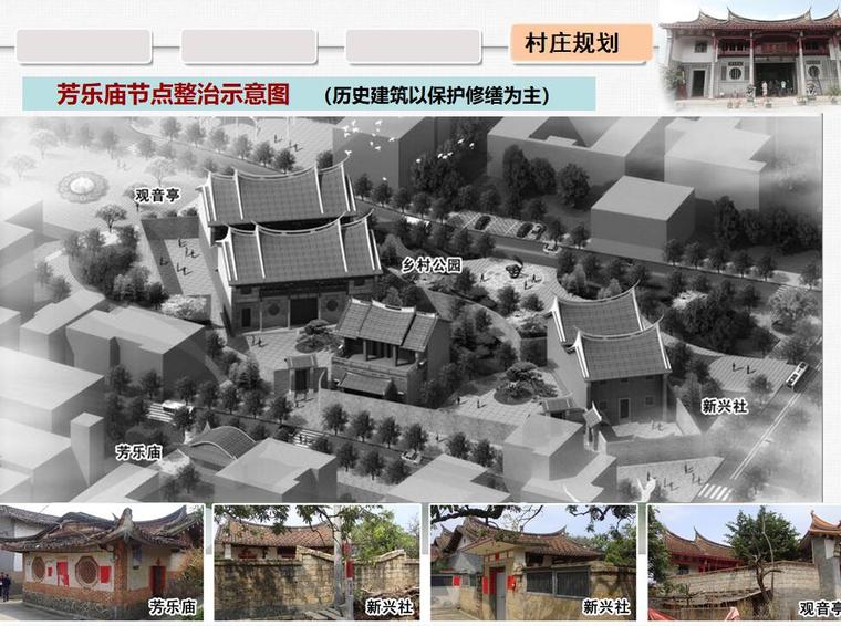 民宿建筑方案设计文本资料下载-[福建]某市城厢区华亭镇园头村村庄规划景观方案设计文本（115页）