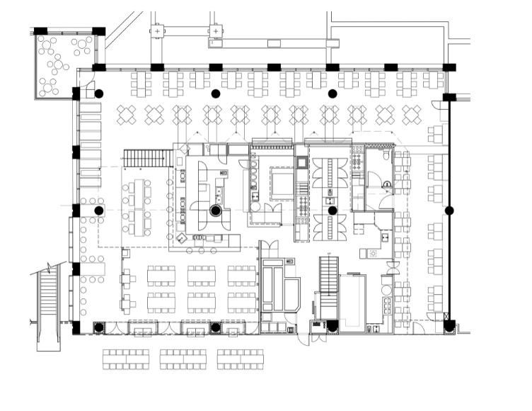 咖啡馆图纸cad资料下载-Bluetrain人民咖啡馆室内设计方案图
