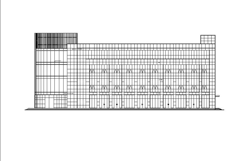 一层健身中心资料下载-[河南]四层弧线造型健身中心综合楼建筑施工图